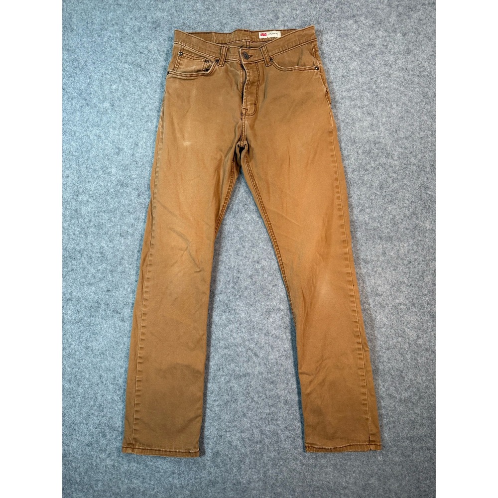 Wrangler Straight Fit Mens Brown Tobacco Stretch Pants 31x31‎ Casual Workwear